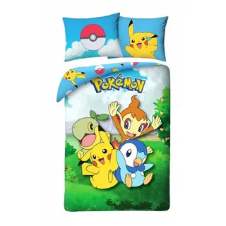 Pokémon Halantex Wende-Bettwäsche Pokemon Mehrfarbig 140 x 200 cm + 70 x 90 cm