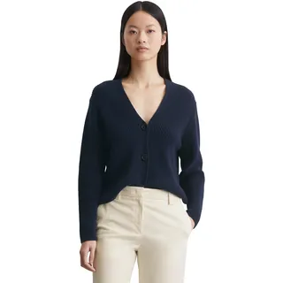 Marc O'Polo Damen, Cardigan aus Heavy-Weight-Organic-Cotton", blau (night sky), XXL
