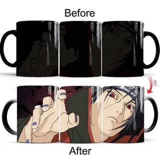 Anime NARUTO Thermoeffekt Tasse Ceramic Kaffee Tee Milch Becher Magische Mug - Itachi Uchiha