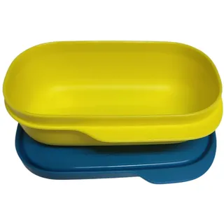 Tupperware to Go Lunchbox Clevere Pause 120 ml Brotdose mit Trennwand Eco+ Schule (gelb türkis 120ml)