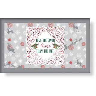 GEMITEX Teppich Merry Christmas 45 x 75 Dis. 18 rutschfest, hergestellt in Italien, Digitaldruck, Massina, Farbdefinition, Polyester