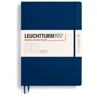 Leuchtturm1917 359869 Notizbuch Master Classic (A4+) Hardcover, 233 Nummerierte Seiten, Marine, Dotted