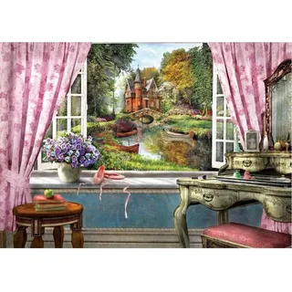 ART PUZZLE Puzzle Schloss in meinem Fenster 1500 Teile