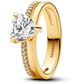 Pandora Doppelband Herz Ring 163100C01 Damenring