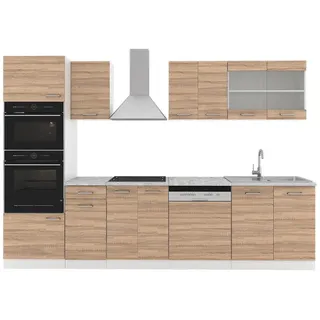 Vicco Küchenzeile R-Line 300 cm Sonoma/Weiß
