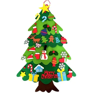 Filz-Tannenbaum Weihnachtsdeko DIY 32 Dekoartikel Grün 103 cm - Grün