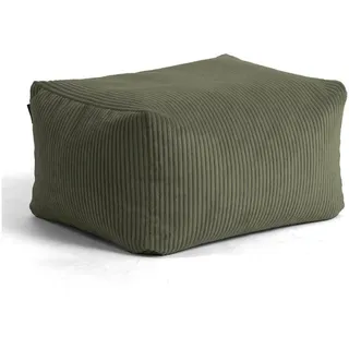 mokebo Pouf Cord 65 x 35 x 55 cm Grün
