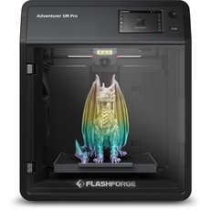 FLASHFORGE Adventurer 5M Pro 3D-Drucker, 600mm/s Hochgeschwindigkeits-FDM 3D-Drucker mit 1-Klick-automatischem Drucksysterm,schnell abnehmbare 280°C Düse, Hilfskammer Kühlung,Druckgröße 220x220x220mm