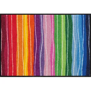 Salonloewe Fußmatte Wavy Lines Streifen Bunt 50x75 cm
