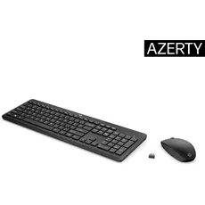 HP 230 - Keyboard and mouse set - wireless - AZERTY - Belgium - for HP 21, 22, 24, 27; Pavilion 24 (BE, Kabellos), Tastatur, Schwarz