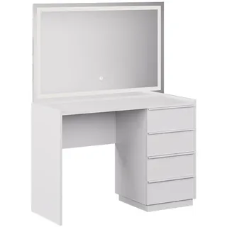 Vicco Schminktisch Viktoria, 110 cm mit LED-Spiegel, - Weiß