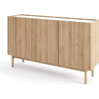 Highboard, Moderne Kommode Sideboard Schrank Wohnzimmer, Esszimmer, Flur & Diele - Kommode Vintage V1 144 - Riviera - Braun