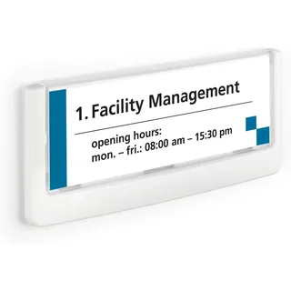 Durable Click Sign, 149 x 52,5 mm, zum Ankleben oder Anschrauben, weiss, 486002