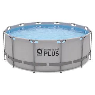 Avenli Frame Plus Pool 366 x 122 cm, Aufstellpool rund, ohne Pumpe, grau - Grau