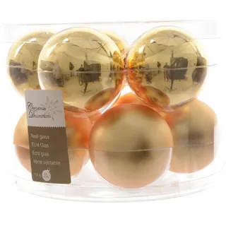 Kaemingk Decoris Weihnachtskugel aus Glas 6 cm 10er Set,