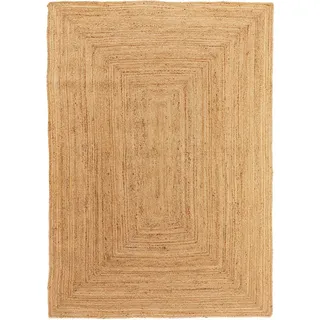 benuta Pure Juteteppich Jutta Hellbraun 200x300 cm , Textil , Beton Optik , Rechteckig , 200x300 cm , für Fußbodenheizung geeignet , Teppiche und Böden, Teppiche