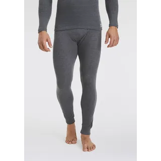 Thermounterhose HEATKEEPER "Long John", Herren, Gr. L, grau (anthrazit, meliert), Obermaterial: 50% Baumwolle, 50% Polyester, meliert, eng, Unterhosen Thermounterhose, wärmend, TOG-Rating 0,45, schnelltrocknend, Skiunterwäsche