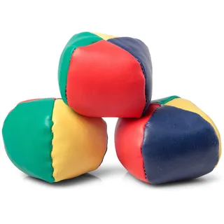 TOBAR Jonglierbälle Set, Rot, Größe S (Bohnenfüllung, 5 cm), Uni