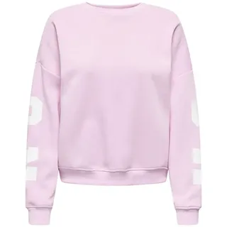 Only Sweatshirt Back/Sleeve Print Pink L