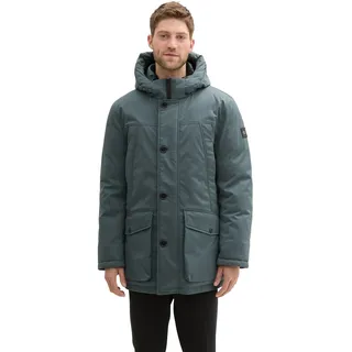 Tom Tailor Herren Arctic Winterpaka mit Abnehmbarer Kapuze,27604 - Stormy Blue, XL
