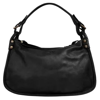 Samantha look Henkeltasche Leder Black