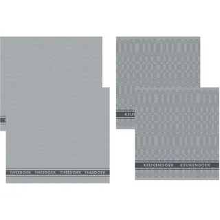 Geschirrtuch DDDDD "Pelle, aus reiner Baumwolle", grau (grau, schwarz), B:60cm L:65cm, 100% Baumwolle, Geschirrtücher, Geschirrtuch, Maße ca. 50x55 cm / 60x65 cm