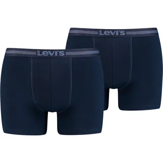 Levis Boxershorts "LEVIS MEN TENCEL BOXER BRIEF 2P" Packung, 2 Stk. mit breitem Logobund, navy