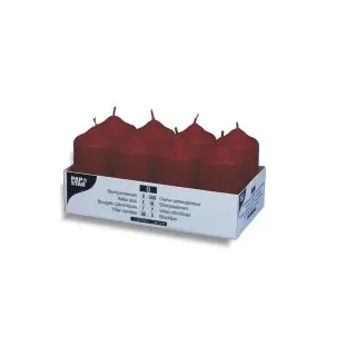 Papstar Stumpenkerzen 10 cm rot 8 St.