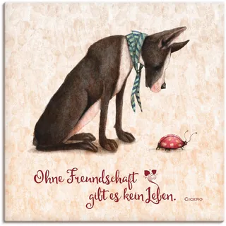 Artland Wandbild »Lebensweisheit Freundschaft«, Tiere, (1 St.), als Alubild, Outdoorbild, Leinwandbild, Poster in verschied. Größen Artland naturfarben