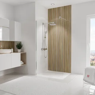 Schulte Duschrückwand »DecoDesign«, Höhe: 255 cm, Aluminium-Verbundplatte - braun
