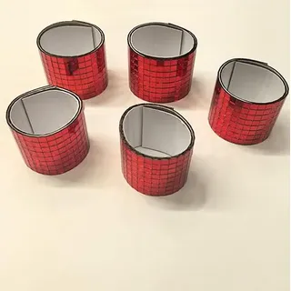 Rote selbstklebende Glasspiegel-Mosaik, 2400 Stück, 5 x 5 mm, Spiegelfliesen für DIY Discokugel, Cowboyhut, Vase, Flasche, Innendekoration