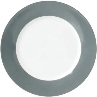 van Well Speiseteller »Vario« Porzellan, spülmaschinen- und mikrowellengeeignet, Ø 26,5 cm, grau