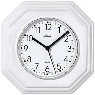 Atlanta Küchen-Wanduhr 23,5 cm 6010 weiß