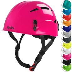 ALPIDEX Universal Kletterhelm für Jugendliche und Erwachsene EN12492 Klettersteighelm in unterschiedlichen Farben, Farbe:bramble Berry