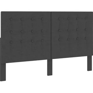 vidaXL Kopfteil Getuftet Dunkelgrau Stoff 180 x 200 cm - Grau