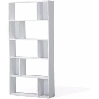 Beliani Bücherregal Weiß mdf Platte Spanplatte 174 cm