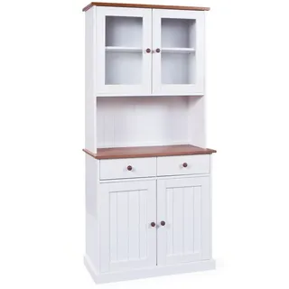 ebuy24 Highboard weiß , Weiß , Holzwerkstoff , 90x191x45 cm , Esszimmer, Anrichten, Buffetschränke