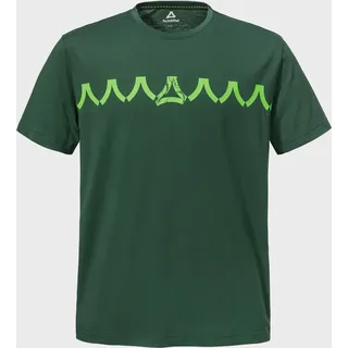 Funktionsshirt SCHÖFFEL "T Shirt Style Elmori MEN", Herren, Gr. 54, 6995, grün, Oberstoff: 60% Baumwolle, 40% Polyester, Rundhals, Shirts Funktionsshirt