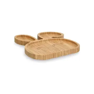 Zeller Snackteller Hase 23,5x21,5 cm Braun 1er Set