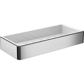 EMCO loft Schwammkorb, verdeckte Wandbefestigung, herausnehmbarer Kunststoffeinsatz, 054500102, Farbe: Chrom