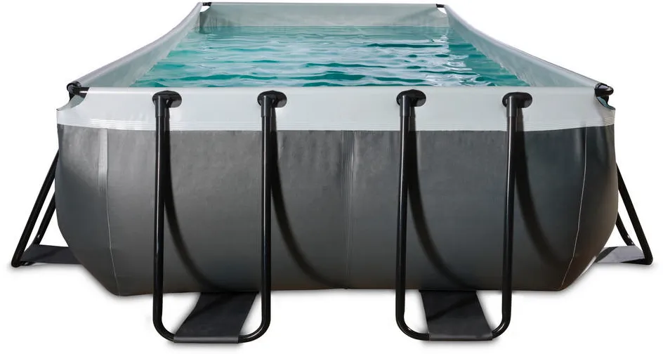 Bild von EXIT Black Leather Pool 400x200x100cm mit Sandfilterpumpe - schwarz