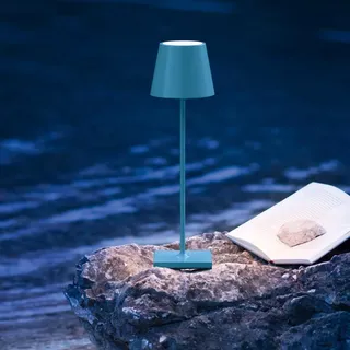 SIGOR LED Akku-Tischleuchte "NUINDIE 380" Easy-Connect INDOOR & OUTDOOR 2,2W 827 (Warmton-extra) Blau - Blau