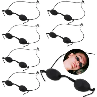 6 Stück Schwarze Solarium Brille – Verstellbar, Ergonomisches Design, Weich & Langlebig – Augen-Schutz für IPL, Laser-Kosmetik, Augenbrauenwäsche – Starke Schattierung UV Solarium Schutzbrille
