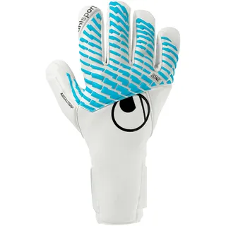 Uhlsport Fußball Torwarthandschuhe Fangmaschine Cybertec Absolutgrip HN - Torwart-Handschuh mit hervorragendem Grip und Neopren-Material, weiß/cyberblau/schwarz, 7