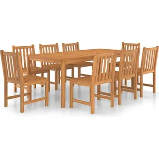vidaXL 9-teiliges Garten-Ess-Set 200 x 100 cm Massivholz Teak - Braun