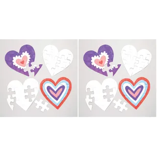 Baker Ross Puzzles Herz zum Ausmalen (10 Stück) (Packung mit 2)