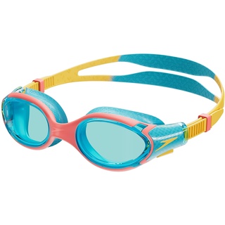 Speedo Unisex Kinder Biofuse 2.0 Schwimmbrille, Bolt/Mango/Korallenstrand/Blau, One Size