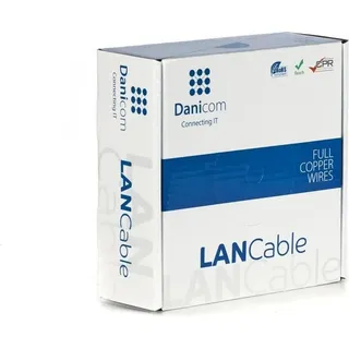 DANICOM CAT6A U/UTP 50m Flexibel - PVC (Fca) - Blau