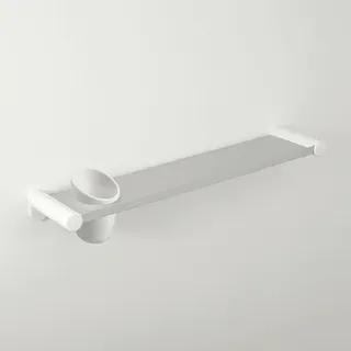 pba 01 Alu-Ablage 150x650(685)mm mit Becher aus Nylon