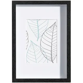 Bilderrahmen , Schwarz , Holz, Glas , rechteckig , 23x32x3 cm , Fsc , Passepartout , Bilder & Rahmen, Bilderrahmen, Bilderrahmen & Fotorahmen